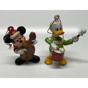 The Walt Disney Company Vintage Mickey Mouse & Donald Duck Christmas Ornaments